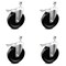 Service Caster 6 Inch Phenolic Swivel 12mm Threaded Stem Caster Set with Total Lock Brake SCC-TSTTL20S615-PHR-M1215-4 - alternate 2